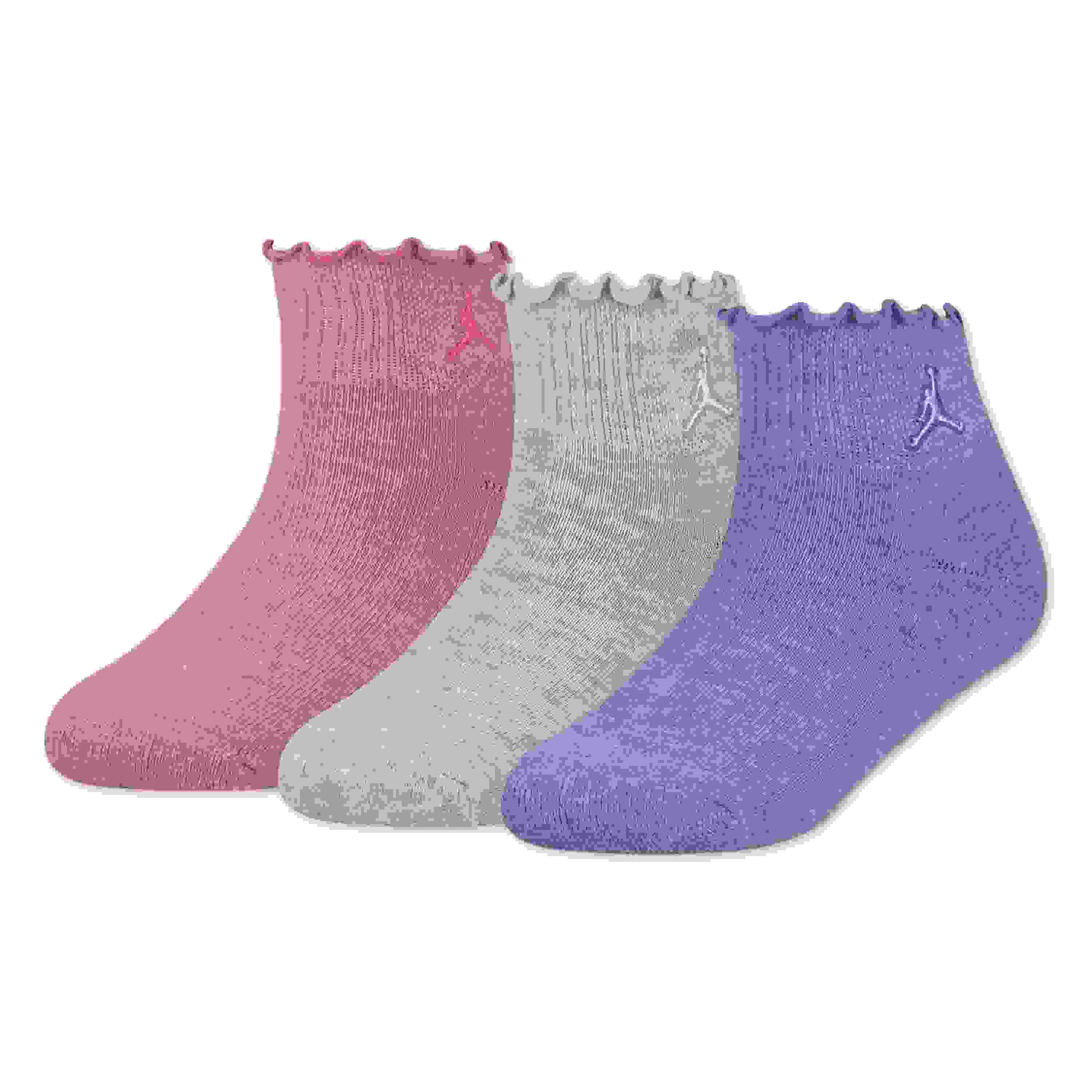 Jordan Lettuce Edge 3-Pack Ankle Big Girls' Socks